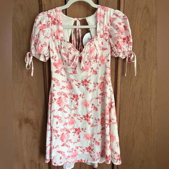 Princess Polly Landon Mini Dress Pink Floral - Picture 3 of 4
